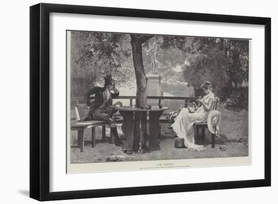 In Love, Exhibited in the Royal Academy-Marcus Stone-Framed Giclee Print