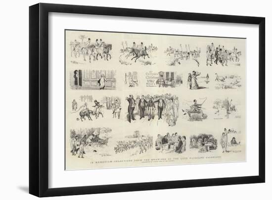 In Memoriam, Selections from the Drawings of the Late Randolph Caldecott-Randolph Caldecott-Framed Giclee Print