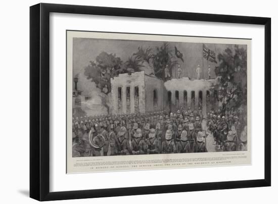 In Memory of Gordon, the Service Among the Ruins of the Residency at Khartoum-William Hatherell-Framed Giclee Print