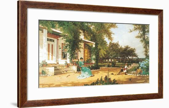 In My Neighbor's Garden-Alfred Thompson Bricher-Framed Art Print