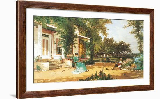 In My Neighbor's Garden-Alfred Thompson Bricher-Framed Art Print