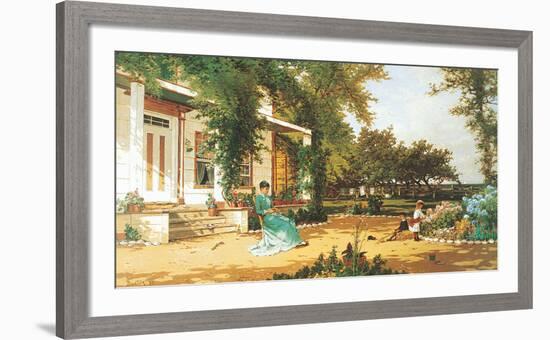 In My Neighbor's Garden-Alfred Thompson Bricher-Framed Art Print