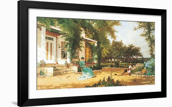 In My Neighbor's Garden-Alfred Thompson Bricher-Framed Art Print