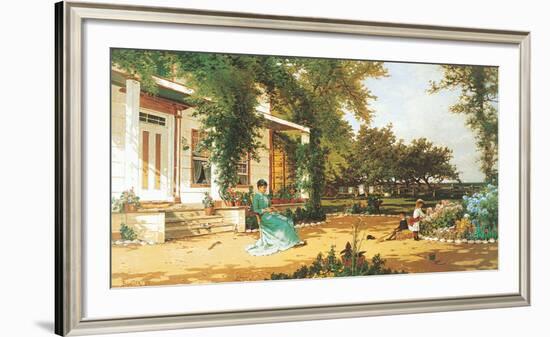 In My Neighbor's Garden-Alfred Thompson Bricher-Framed Art Print