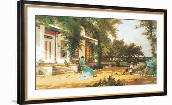 In My Neighbor's Garden-Alfred Thompson Bricher-Framed Art Print