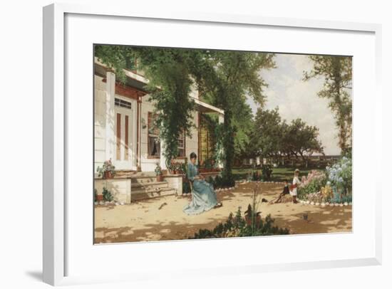 In My Neighbours Garden, 1883-Alfred Thompson Bricher-Framed Giclee Print