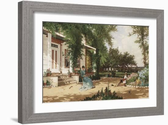 In My Neighbours Garden, 1883-Alfred Thompson Bricher-Framed Giclee Print