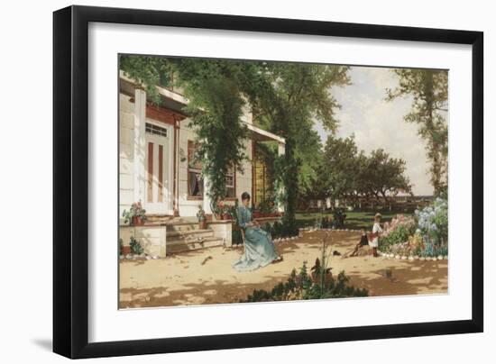 In My Neighbours Garden, 1883-Alfred Thompson Bricher-Framed Giclee Print