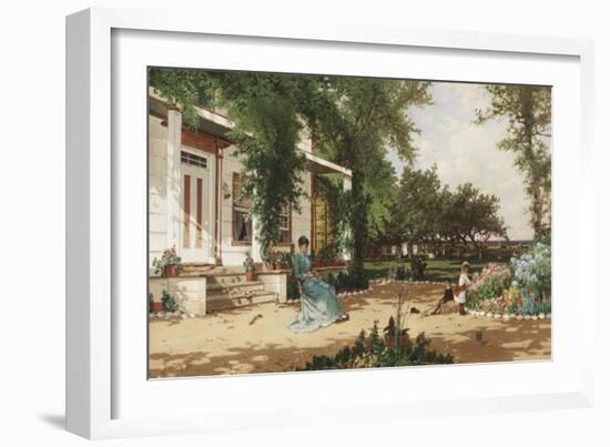 In My Neighbours Garden, 1883-Alfred Thompson Bricher-Framed Giclee Print