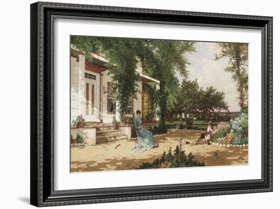 In My Neighbours Garden, 1883-Alfred Thompson Bricher-Framed Giclee Print