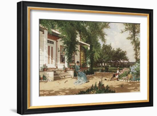 In My Neighbours Garden, 1883-Alfred Thompson Bricher-Framed Giclee Print