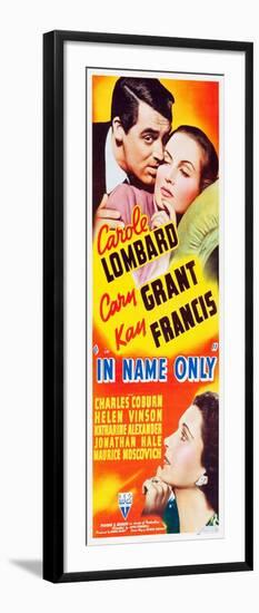 IN NAME ONLY, top l-r: Cary Grant, Carole Lombard, bottom l-r: Kay Francis on insert potser, 1939.-null-Framed Art Print