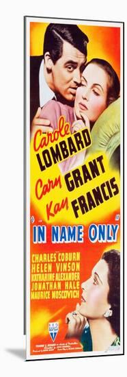 IN NAME ONLY, top l-r: Cary Grant, Carole Lombard, bottom l-r: Kay Francis on insert potser, 1939.-null-Mounted Art Print