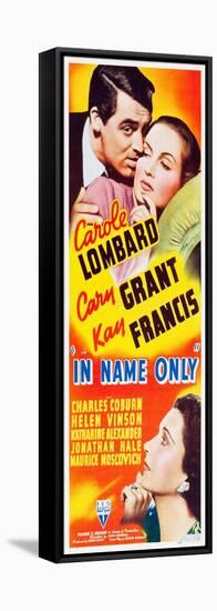 IN NAME ONLY, top l-r: Cary Grant, Carole Lombard, bottom l-r: Kay Francis on insert potser, 1939.-null-Framed Stretched Canvas