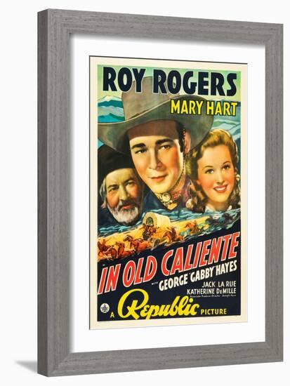 IN OLD CALIENTE, George 'Gabby' Hayes, Roy Rogers, Mary Hart, 1939-null-Framed Art Print