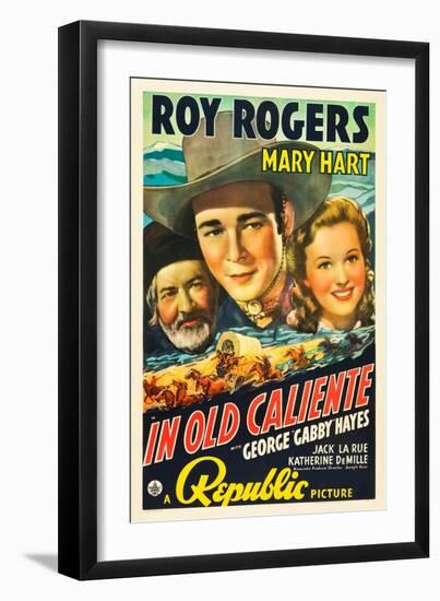 IN OLD CALIENTE, George 'Gabby' Hayes, Roy Rogers, Mary Hart, 1939-null-Framed Art Print