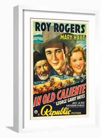 IN OLD CALIENTE, George 'Gabby' Hayes, Roy Rogers, Mary Hart, 1939-null-Framed Art Print