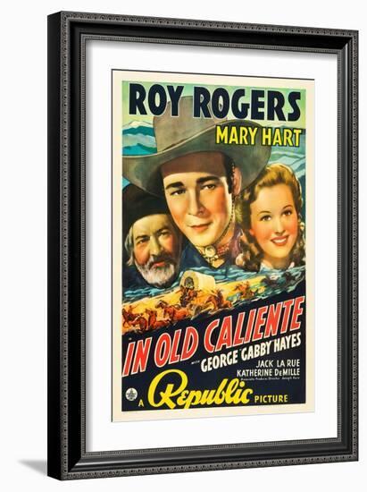 IN OLD CALIENTE, George 'Gabby' Hayes, Roy Rogers, Mary Hart, 1939-null-Framed Art Print