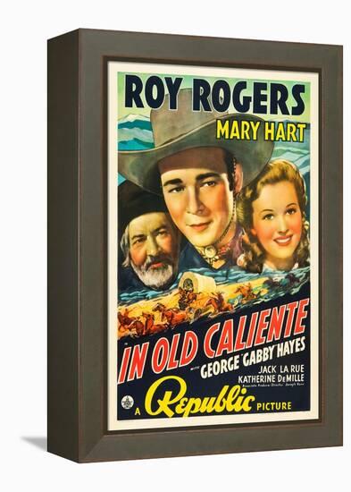 IN OLD CALIENTE, George 'Gabby' Hayes, Roy Rogers, Mary Hart, 1939-null-Framed Stretched Canvas