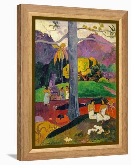 In Olden Times, Mata Mua, 1892-Paul Gauguin-Framed Premier Image Canvas