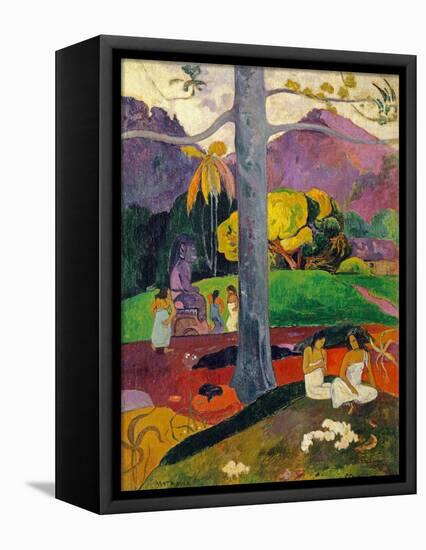 In Olden Times, Mata Mua, 1892-Paul Gauguin-Framed Premier Image Canvas