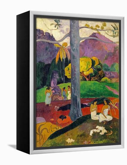 In Olden Times, Mata Mua, 1892-Paul Gauguin-Framed Premier Image Canvas