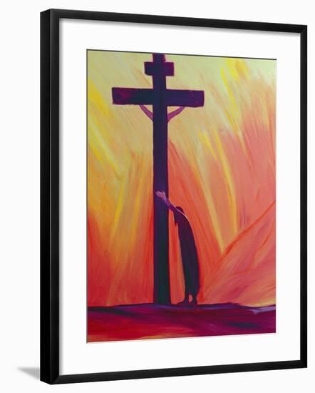 In Our Sufferings We Can Lean on the Cross by Trusting in Christ's Love, 1993-Elizabeth Wang-Framed Giclee Print