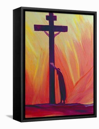 In Our Sufferings We Can Lean on the Cross by Trusting in Christ's Love, 1993-Elizabeth Wang-Framed Premier Image Canvas