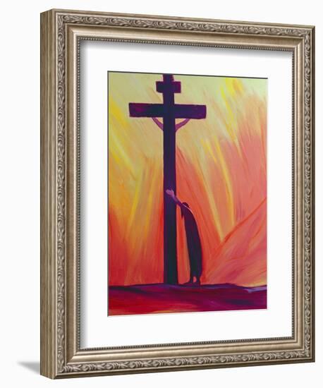 In Our Sufferings We Can Lean on the Cross by Trusting in Christ's Love, 1993-Elizabeth Wang-Framed Giclee Print