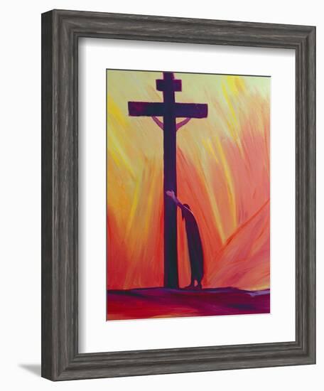 In Our Sufferings We Can Lean on the Cross by Trusting in Christ's Love, 1993-Elizabeth Wang-Framed Giclee Print