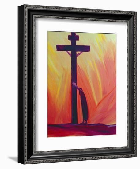 In Our Sufferings We Can Lean on the Cross by Trusting in Christ's Love, 1993-Elizabeth Wang-Framed Giclee Print