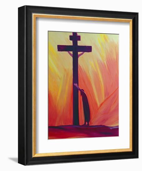 In Our Sufferings We Can Lean on the Cross by Trusting in Christ's Love, 1993-Elizabeth Wang-Framed Giclee Print