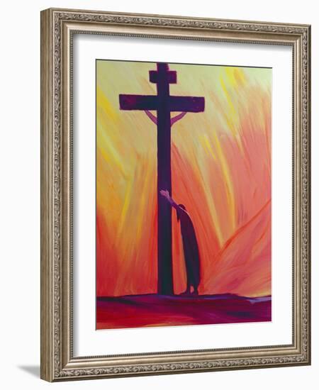 In Our Sufferings We Can Lean on the Cross by Trusting in Christ's Love, 1993-Elizabeth Wang-Framed Giclee Print