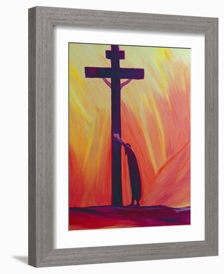 In Our Sufferings We Can Lean on the Cross by Trusting in Christ's Love, 1993-Elizabeth Wang-Framed Giclee Print