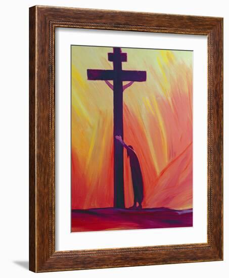 In Our Sufferings We Can Lean on the Cross by Trusting in Christ's Love, 1993-Elizabeth Wang-Framed Giclee Print