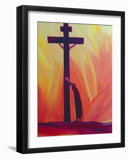 In Our Sufferings We Can Lean on the Cross by Trusting in Christ's Love, 1993-Elizabeth Wang-Framed Giclee Print