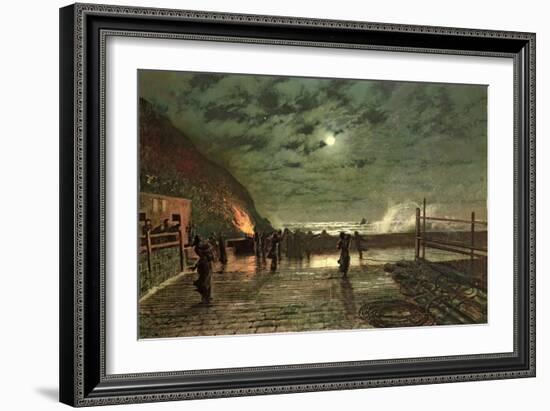 In Peril (The Harbour Flare) 1879-John Atkinson Grimshaw-Framed Giclee Print