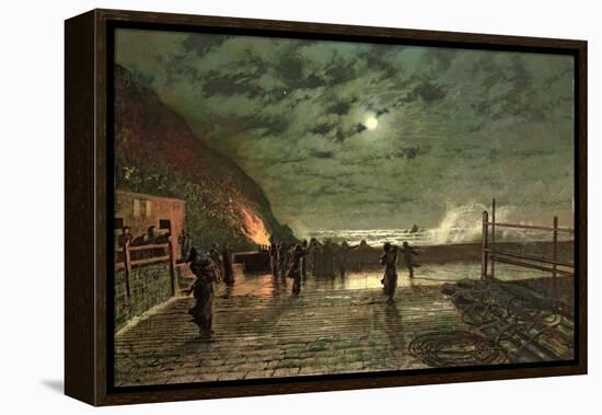 In Peril (The Harbour Flare) 1879-John Atkinson Grimshaw-Framed Premier Image Canvas
