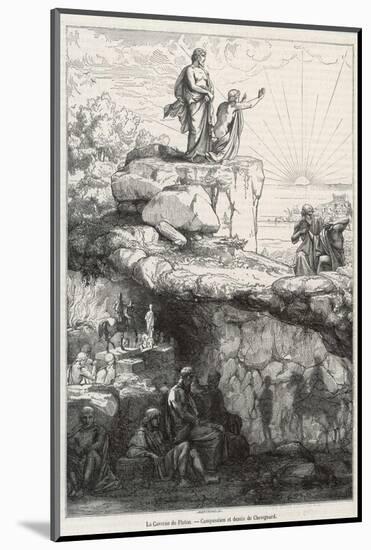 In Plato's "Republic" Socrates Likens Mankind to Prisoners in a Cave-Chevignard-Mounted Photographic Print