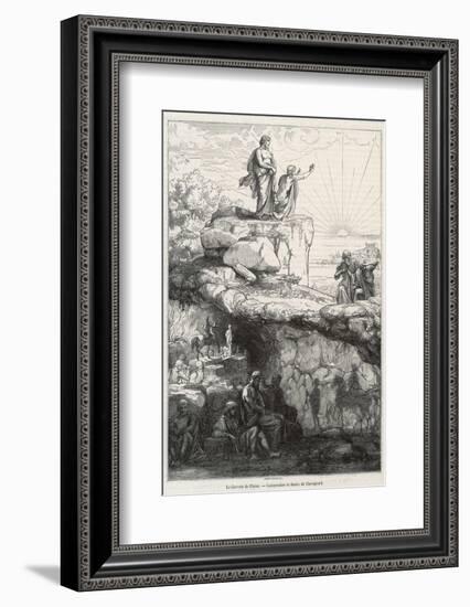 In Plato's "Republic" Socrates Likens Mankind to Prisoners in a Cave-Chevignard-Framed Photographic Print