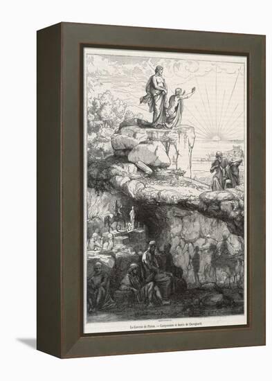 In Plato's "Republic" Socrates Likens Mankind to Prisoners in a Cave-Chevignard-Framed Premier Image Canvas