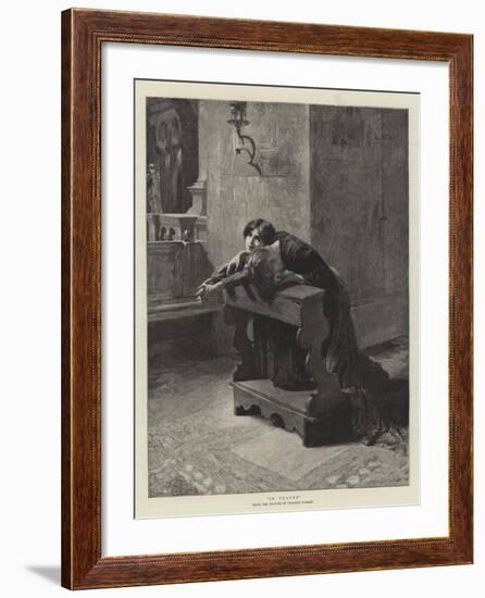 In Prayer-Charles Frederic Ulrich-Framed Giclee Print