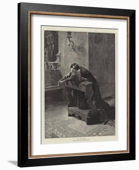 In Prayer-Charles Frederic Ulrich-Framed Giclee Print