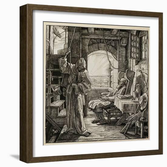 In quiet solitude Death releaves man after his lifes toil.-Alfred Rethel-Framed Giclee Print