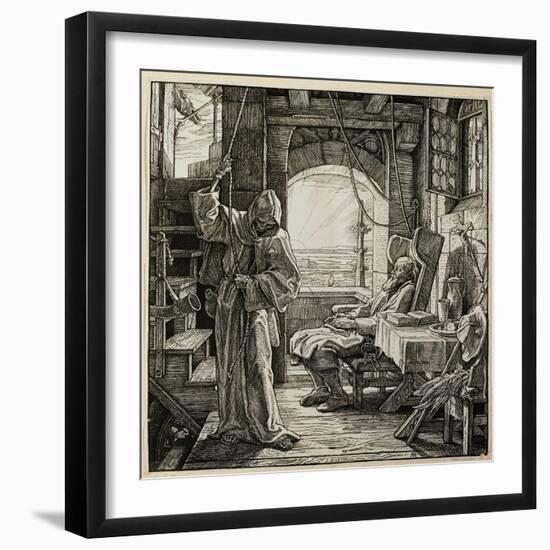 In quiet solitude Death releaves man after his lifes toil.-Alfred Rethel-Framed Giclee Print