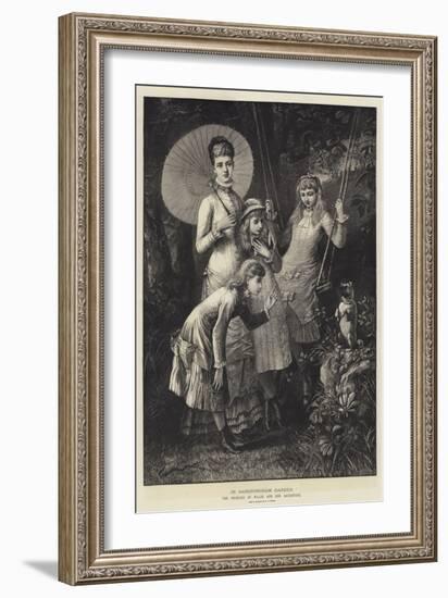 In Sandringham Garden, the Princess of Wales and Her Daughters-Matthew White Ridley-Framed Giclee Print