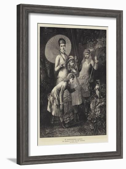 In Sandringham Garden, the Princess of Wales and Her Daughters-Matthew White Ridley-Framed Giclee Print