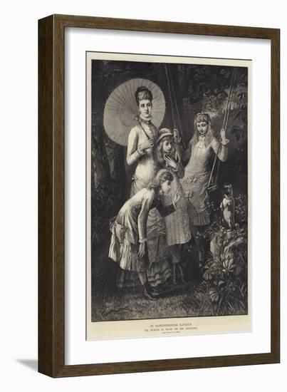 In Sandringham Garden, the Princess of Wales and Her Daughters-Matthew White Ridley-Framed Giclee Print