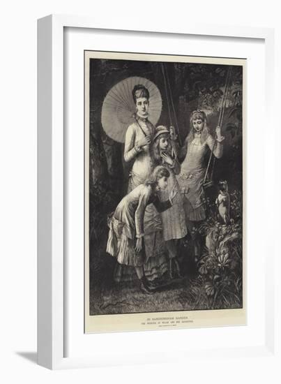 In Sandringham Garden, the Princess of Wales and Her Daughters-Matthew White Ridley-Framed Giclee Print