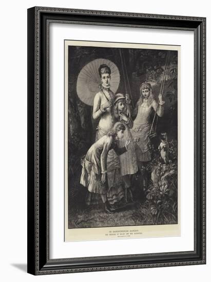 In Sandringham Garden, the Princess of Wales and Her Daughters-Matthew White Ridley-Framed Giclee Print